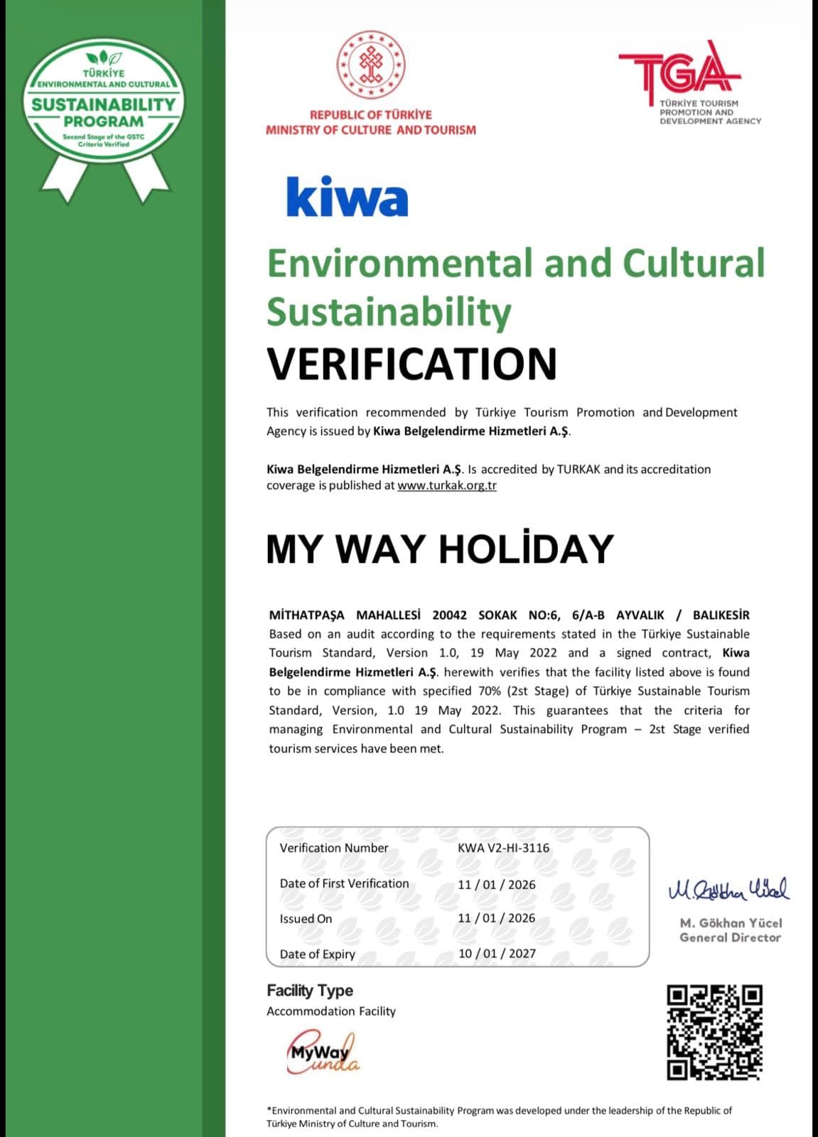 Sustainability Certificate (English)